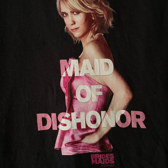 Size XXL Bridemaid’s Movie V Neck black tshirt - Picture 2 of 3